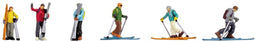 NOCH 15823 H0 Skiërs figuren Geverfd