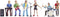 NOCH 15839 H0 Stad en platteland figuren Geverfd, Staand