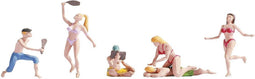 NOCH 15842 H0 Badgasten figuren Staand, Geverfd