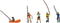 NOCH 15891 H0 Vissers figuren Geverfd