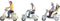 NOCH 15910 H0 Scooterrijders figuren Geverfd, Staand