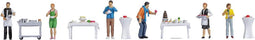 NOCH 16277 H0 Buffet-3 figuren Geverfd, Staand