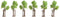 NOCH 21538 Set bomen Jonge boom 40 cm (min) 6 stuk(s)