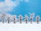 NOCH 25075 Set bomen Winterbomen 80 tot 100 mm Sneeuwwit 7 stuk(s)
