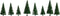 NOCH 25640 Set bomen Zilverspar 80 tot 120 mm 8 stuk(s)