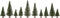 NOCH 26830 Set bomen Zilverspar 50 tot 140 mm Donkergroen 25 stuk(s)