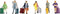 NOCH 36223 N Reizigers figuren Geverfd, Staand