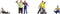 NOCH 36559 N Dronkenlappen figuren Geverfd, Staand, Zittend, Liggende