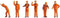 NOCH 38011 N Rangeerders figuren Geverfd, Staand