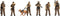 NOCH 45079 TT Arrestatieteam figuren Geverfd, Staand