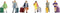 NOCH 45223 TT Reizigers figuren Geverfd, Staand