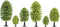 NOCH Hobby 26801 Set bomen Loofboom 50 tot 90 mm 25 stuk(s)