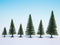 NOCH Hobby 32820 Set bomen Zilverspar 35 tot 90 mm Donkergroen 25 stuk(s)