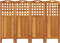 vidaXL - Kamerscherm - met - 4 - panelen - 162x2x115 - cm - massief - acaciahout
