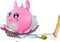 Biggies Rabbit - Opblaasbare pluchen knuffel - 45 cm - Roze