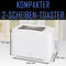 Bomann TA 6065 CB - Compacte Broodrooster 2 Sneetjes - Ontdooi/Opwarm/Snelstop Functie - Wit