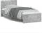 vidaXL - Bedframe - met - hoofdeinde - bewerkt - hout - betongrijs - 90x200 - cm