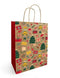 Noella - Papieren koordtas KERST 18x08x22cm Noella Naturel (50 stuks) | 5 stuks