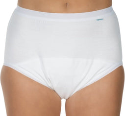 Suprima 1245 Incontinentiebroekje, slip, katoen, PU KRUIS, UNISEX, wit (54) (heupomtrek 130 cm)