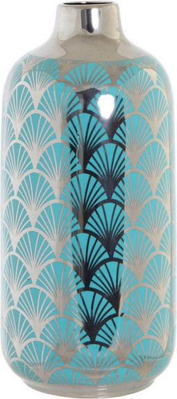 Vaas DKD Home Decor Porselein Turkoois Orientaals (15 x 15 x 41.5 cm)