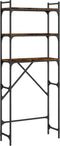 vidaXL - Wasmachinerek - 67x25x163 - cm - bewerkt - hout - gerookt - eikenkleurig