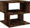 vidaXL - Salontafel - 40x40x40 - cm - bewerkt - hout - gerookt - eikenkleurig