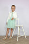 Le Chic ALLY C212-5185 - Spijkerjasje - Verticale ruffles met parels - Off-white