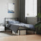 vidaXL - Bedframe - met - hoofdbord - metaal - zwart - 100x200 - cm