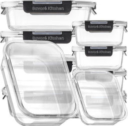 Savoré Kitchen Vershoudbakjes Set - met Stoom Deksel - Meal Prep Bakjes - Diepvriesbakjes Glas -