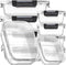 Savoré Kitchen Vershoudbakjes Set - met Stoom Deksel - Meal Prep Bakjes - Diepvriesbakjes Glas -