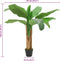 vidaXL - Kunstplant - bananenboom - 9 - bladeren - 120 - cm - groen