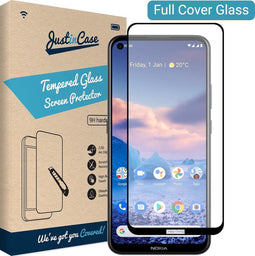 Nokia 5.4 Screenprotector Glas - Full Cover Tempered Glass - Volledige Dekking - Just in Case