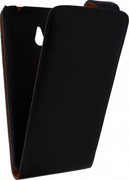Nokia Lumia 1320 Hoesje - Xccess - Serie - Kunstlederen Flipcase - Zwart - Hoesje Geschikt Voor Nokia Lumia 1320