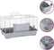 vidaXL - Dierenhok - kleine - dieren - 58x32x31 - cm - polypropeen - en - metaal - grijs