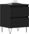 vidaXL - Nachtkasten - 2 - stuks - Zwart - Eiken - 40x35x50 - cm - Gefabriceerd - Hout