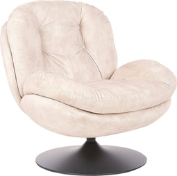 NOLVIK - Fauteuil - Beige - Fluweel