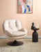 NOLVIK - Fauteuil - Beige - Fluweel