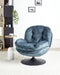 NOLVIK - Fauteuil - Blauw - Fluweel