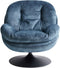 NOLVIK - Fauteuil - Blauw - Fluweel