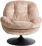 NOLVIK - Fauteuil - Zandbeige - Fluweel