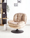 NOLVIK - Fauteuil - Zandbeige - Fluweel