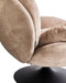 NOLVIK - Fauteuil - Zandbeige - Fluweel