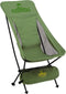 NOMAD® Campingstoel | Sarek Comfort Premium | Groen | Ultra lichtgewicht | Makkelijk Opzetten | Supersterk & Comfortabel | Incl hoes