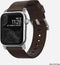 Nomad Horlogeband geschikt voor Apple® Watch 41/40 mm - Modern - Bruin / Zilver