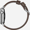 Nomad Horlogeband geschikt voor Apple® Watch 41/40 mm - Modern - Bruin / Zilver
