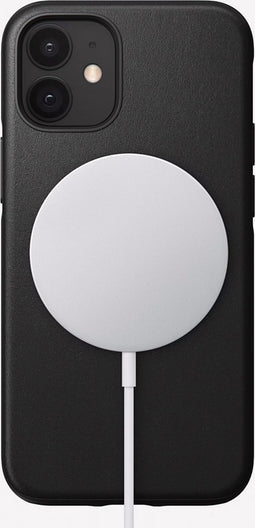 Nomad - Mag Leather Case iPhone 12 Mini - zwart