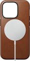 Nomad Modern Leather Case - geschikt voor iPhone 14 - gemaakt van echt leder - geschikt voor MagSafe & draadloos laden - English Tan