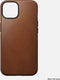 Nomad Modern Leather Case - geschikt voor iPhone 14 - gemaakt van echt leder - geschikt voor MagSafe & draadloos laden - English Tan