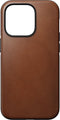 Nomad Modern Leather Case - geschikt voor iPhone 14 Plus - gemaakt van echt leder - geschikt voor MagSafe & draadloos laden - English Tan