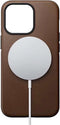 Nomad Modern Leather Case - geschikt voor iPhone 14 Plus - gemaakt van echt leder - geschikt voor MagSafe & draadloos laden - Rustic Brown